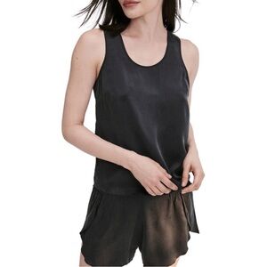 Lunya washable Silk Tank black size small